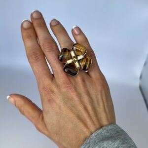 Dior Ring genuine tigers eye quartz